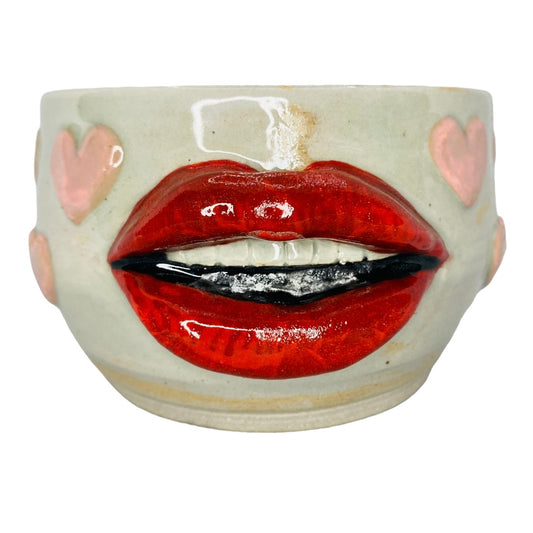 Large Heart and Lips Plant Pot